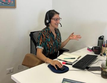 santiago chile online internship female student headset